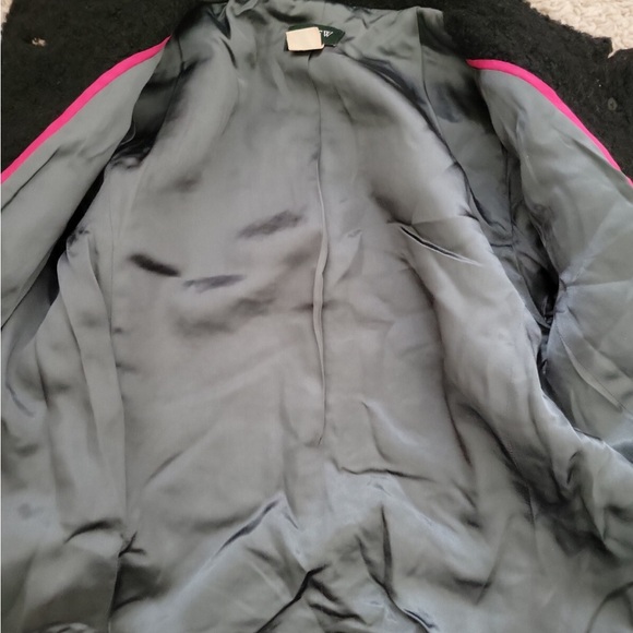 J. Crew Black Bouclé Short Pea Coat Size 0 - Picture 3 of 5